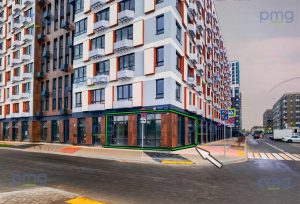 ПСН 47 м² в аренду ЖК Бунинские кварталы, 1 этаж, угловое помещение с витринными окнами и двумя входами