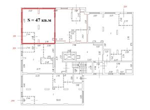 ПСН 47 м² в аренду ЖК Бунинские кварталы, 1 этаж, угловое помещение с витринными окнами и двумя входами